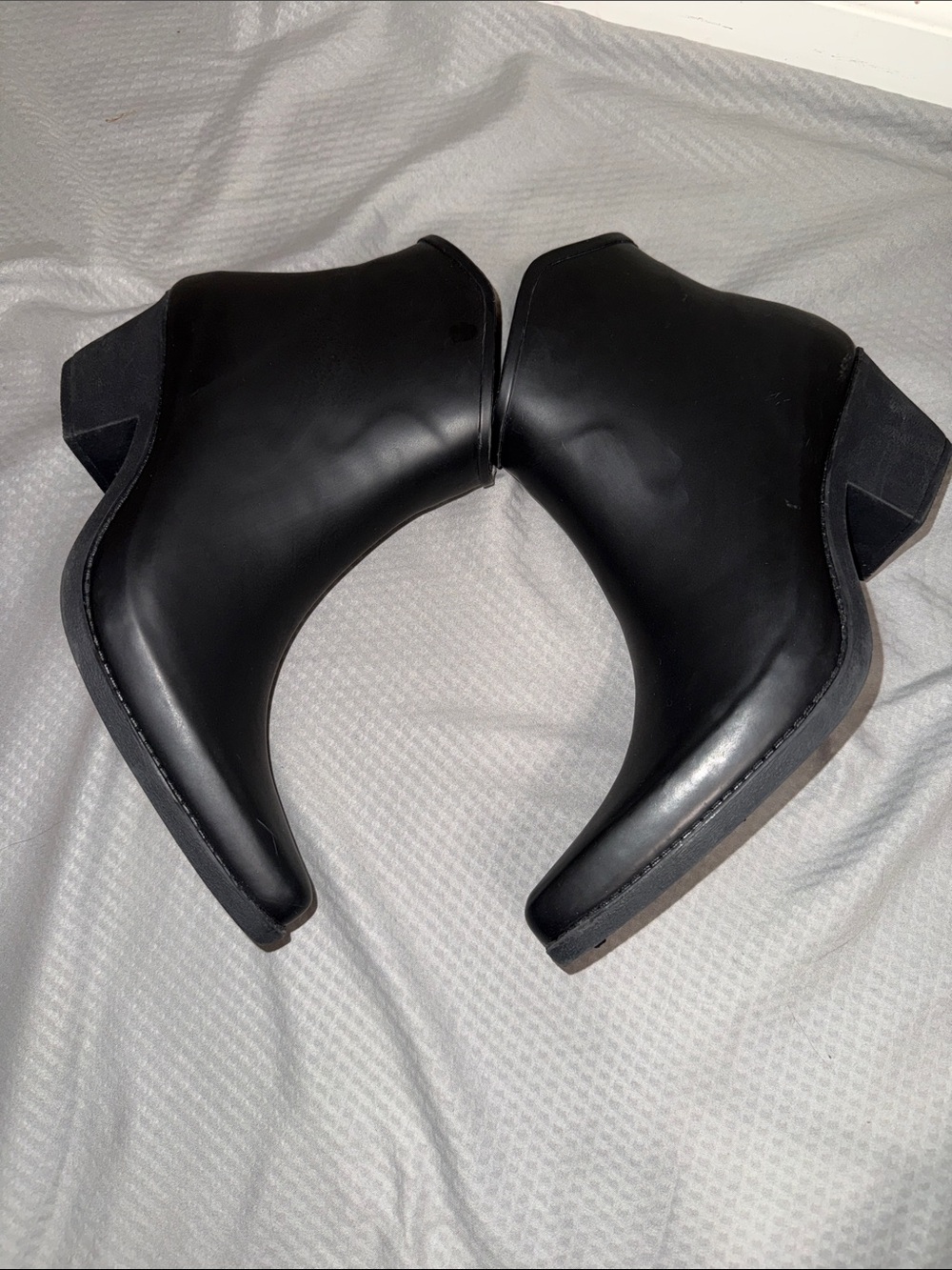 Nomad Women's Black Wrangler Cowboy Ankle Rubber Rain Boots Sz 10, Like New - Picture 9 of 15